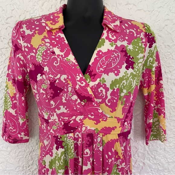 Lilly Pulitzer Blayney Jersey Silk Empire Dress Small - Picture 3 of 10